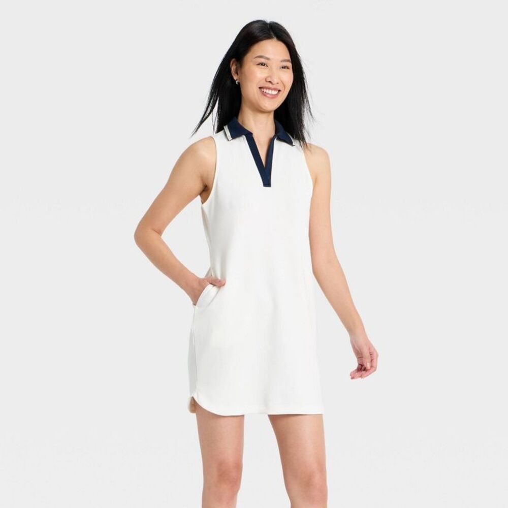 Open Box - All In Motion - Women's Airy Sleek Dress - All In Motio Cream